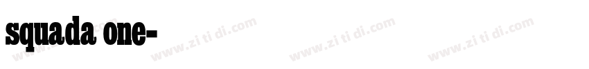 squada one字体转换